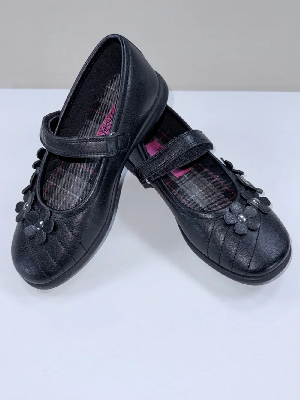 Rachel Shoes Sara Girls Black Mary Jane Dress Flats - Size 1